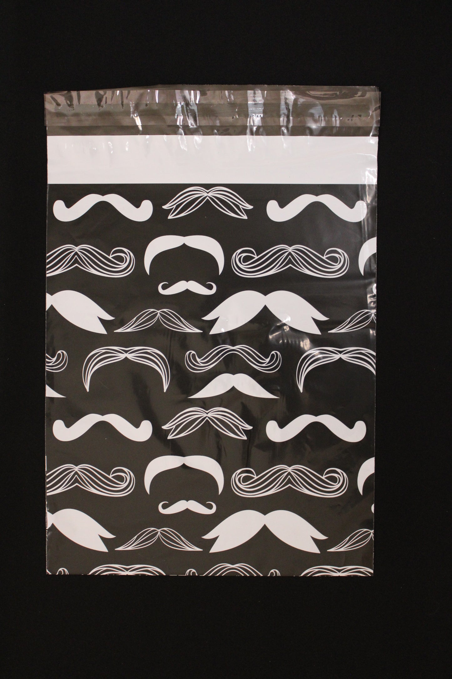 10x13 Stylish Mustache Designer Poly Mailers Shipping Envelopes Premium Printed Bags